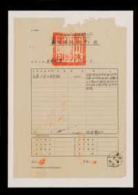 PS 1954-1957年四川邮电管理局内部请票、退票单据四件